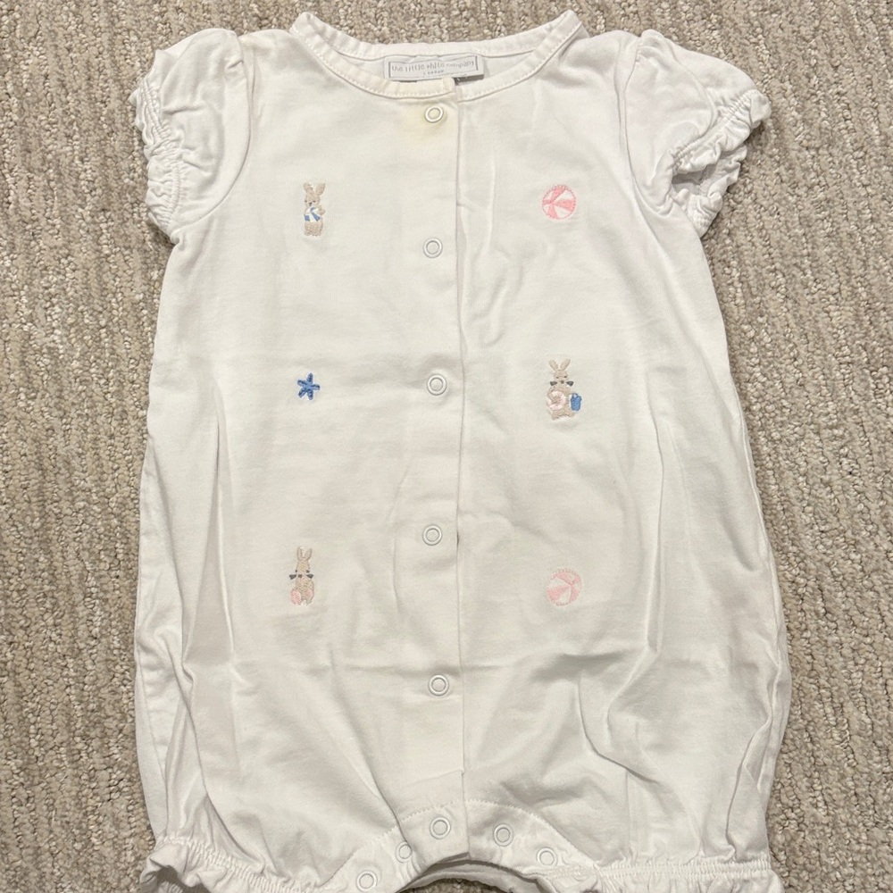 The White Company Cream Baby Romper
